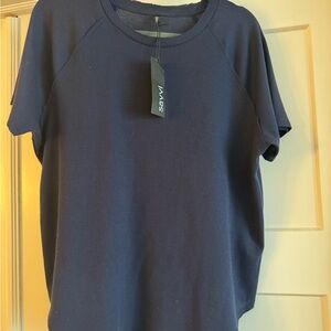Stylish Navy Short Sleeve Women's Top